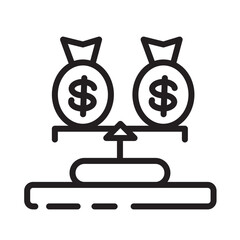 Measuring Scale Stability Line Icon