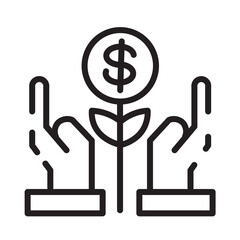 Assets Capital Finance Line Icon