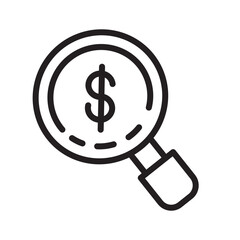 Audit Financial Analysis Line Icon