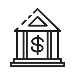 Bank Debt Fund Line Icon