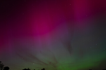 Polar lichter &uuml;ber deutschland am abend aufgenommen