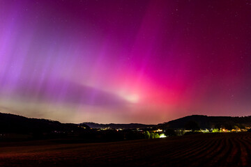 Nordlicht in der Schweiz. Zwischen Hedingen udn Arni. 