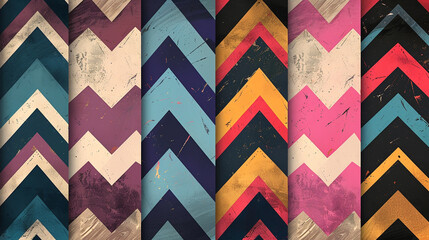 Vector Set of chevrons, each pattern telling its own vibrant story.