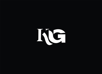KG modern creative logo design and letter logo