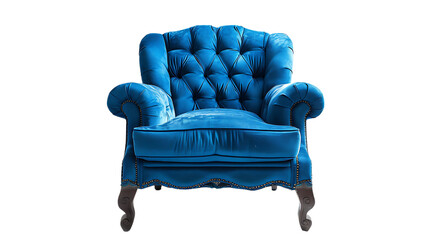 blue chair isolated on transparent background 