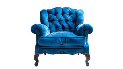 blue chair isolated on transparent background 