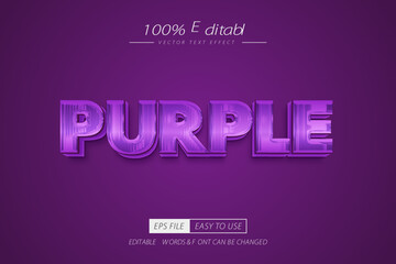Purple typography font style