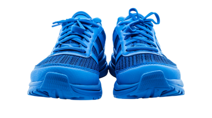 Blue spor shoes isolated on transparent background 