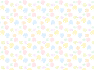 パステルカラーの丸のパターン