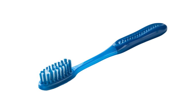 Blue tooth brush isolated on transparent background 