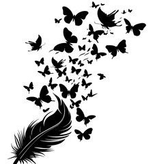 Boho Svg, Feathers Clipart, Feathers Cut File, Feathers Vector, Feathers png, Feathers Silhouette, Feather Earring, Feather, Feather SVG, Digital feather, Feather Clipart, Silhouette Feather, PNG Feat