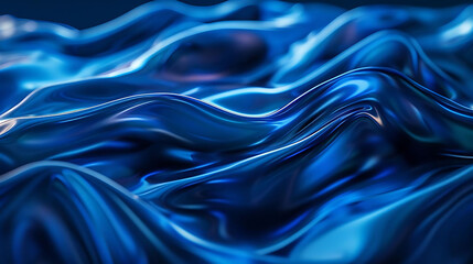 abstract flow of water in cold midnight blue