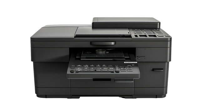 Business laser printer isolated on transparent background 