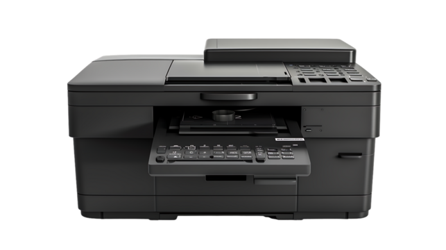 Business laser printer isolated on transparent background 