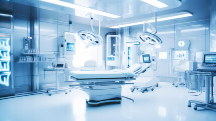 A bright modern room in the hospital.
