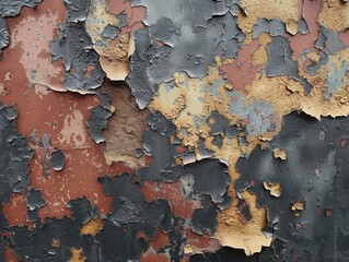 Close-Up of Weathered and Peeling Paint
