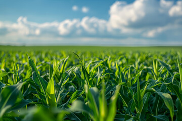 Obraz premium green wheat field