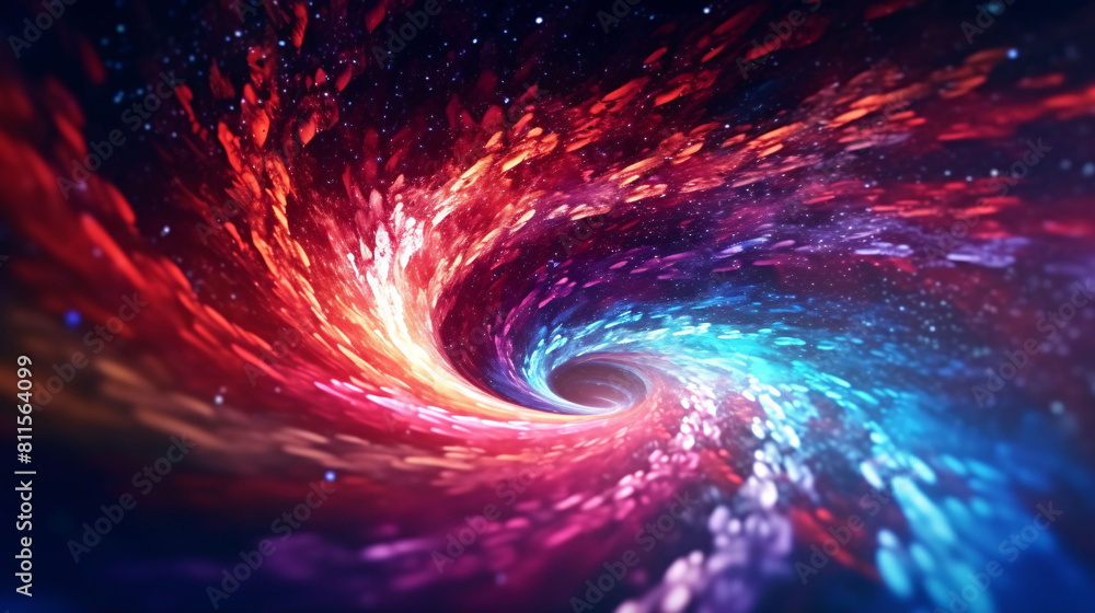 Wall mural digital galaxy colorful black hole scene abstract graphic poster web page ppt background