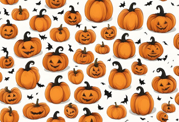 Fototapeta premium halloween pumpkins background