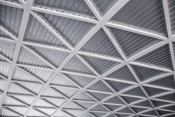 Obraz premium modern of metal roof structure of modern building