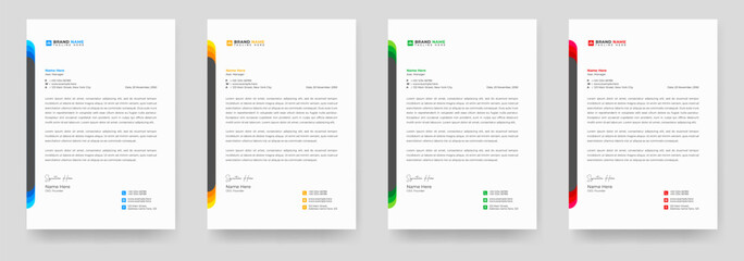 Clean and professional corporate company business letterhead template.  letterhead, letter head, Business letterhead design vector illustration