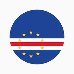 Obraz premium National Flag of Cape Verde. Cape Verde Flag. Cape Verde Round flag. 