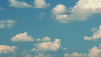 Cumulus Cloud Cloudscape. Abstract Natural Sky Background With Cumulus Clouds.