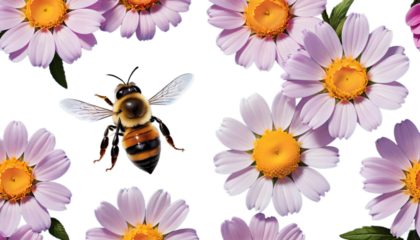 bee hovering collecting flower beautiful nectar busy closeup pollinating pollinate garden nature insect apiculture yellow black pollen wing hover blur macro wildlife outdoors ecosystem environment