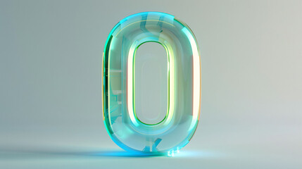 3D three-dimensional number 0, shopping mall opening countdown scene poster illustration