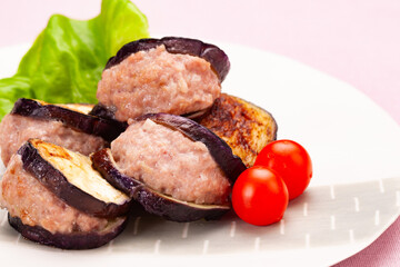 茄子の挟み焼き