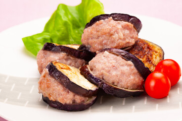 茄子の挟み焼き