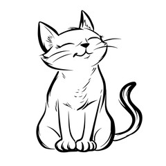 cat vector, line art cat, cat outline, cat svg, cat png, cat illustration, Persian cat, Siamese, Maine Coon, Persian, Ragdoll, Bengal, Scottish Fold, Sphynx, Abyssinian, Russian Blue, Norwegian Forest