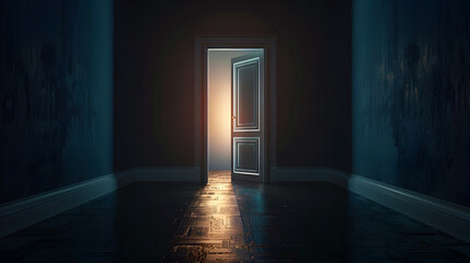 Radiant Doorway Opening to Opportunity and Transformation in Cinematic Portrayal