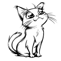 cat vector, line art cat, cat outline, cat svg, cat png, cat illustration, Persian cat, Siamese, Maine Coon, Persian, Ragdoll, Bengal, Scottish Fold, Sphynx, Abyssinian, Russian Blue, Norwegian Forest