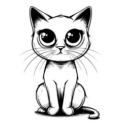 cat vector, line art cat, cat outline, cat svg, cat png, cat illustration, Persian cat, Siamese, Maine Coon, Persian, Ragdoll, Bengal, Scottish Fold, Sphynx, Abyssinian, Russian Blue, Norwegian Forest