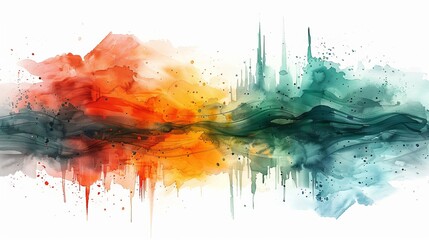 Fototapeta premium Celebrate the vibrant water color festival with spring and is celebrated with a splash of colors, music, dance Colorful pastel drawing paper texture, for greeting poster design art wallpaper