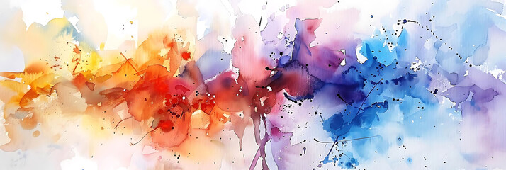 watercolor symphony of colors in a painting