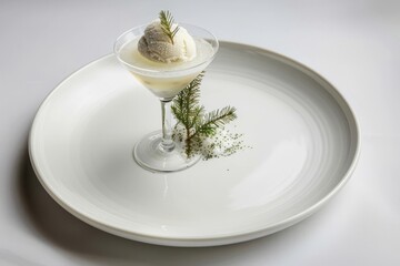 Douglas Fir Sorbet Infused Citron Vodka Martini