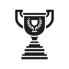  silhouette trophy vector flat icon