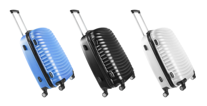 Set of travel suitcases, cut out