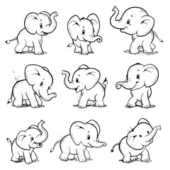 Elephant SVG, Elephant Svg, Elephant Clipart, Doodle Animal Svg, Doodle Elephant Svg, Cute Elephant Svg, Elephant Png, Elephant Vector, Jungle Animal Svg, Cute Baby Elephant Svg, Elephant Outline Svg,