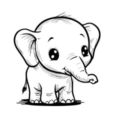 Elephant SVG, Elephant Svg, Elephant Clipart, Doodle Animal Svg, Doodle Elephant Svg, Cute Elephant Svg, Elephant Png, Elephant Vector, Jungle Animal Svg, Cute Baby Elephant Svg, Elephant Outline Svg,