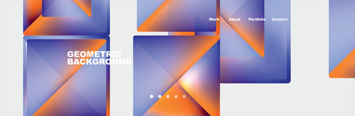 Gradient triangles composition with bright fluid colors. Vector Illustration For Wallpaper, Banner, Background, Card, Book Illustration, landing page