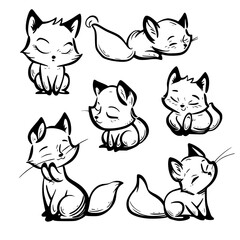 Baby Fox SVG, Fox Svg, Fox Clipart, Doodle Animal Svg, Doodle Fox Svg, Cute Fox Svg, Fox Png, Fox Vector, Jungle Animal Svg, Cute Baby Fox Svg, Fox Outline Svg, Kids Coloring Svg, Nursery Svg, Land An