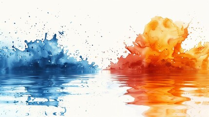 Celebrate the vibrant water color  festival with spring and is celebrated with a splash of colors, music, dance Colorful pastel drawing paper texture, for greeting poster design art wallpaper