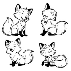 Baby Fox SVG, Fox Svg, Fox Clipart, Doodle Animal Svg, Doodle Fox Svg, Cute Fox Svg, Fox Png, Fox Vector, Jungle Animal Svg, Cute Baby Fox Svg, Fox Outline Svg, Kids Coloring Svg, Nursery Svg, Land An