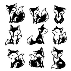 Baby Fox SVG, Fox Svg, Fox Clipart, Doodle Animal Svg, Doodle Fox Svg, Cute Fox Svg, Fox Png, Fox Vector, Jungle Animal Svg, Cute Baby Fox Svg, Fox Outline Svg, Kids Coloring Svg, Nursery Svg, Land An