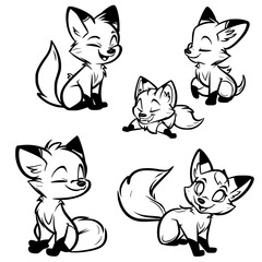 Baby Fox SVG, Fox Svg, Fox Clipart, Doodle Animal Svg, Doodle Fox Svg, Cute Fox Svg, Fox Png, Fox Vector, Jungle Animal Svg, Cute Baby Fox Svg, Fox Outline Svg, Kids Coloring Svg, Nursery Svg, Land An
