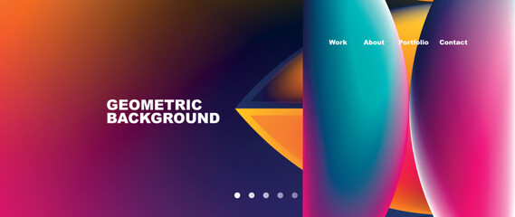 Glassmorphism geometric abstract background. Vector Illustration For Wallpaper, Banner, Background, Card, Book Illustration, landing page