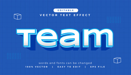 3d style editable team font text effect